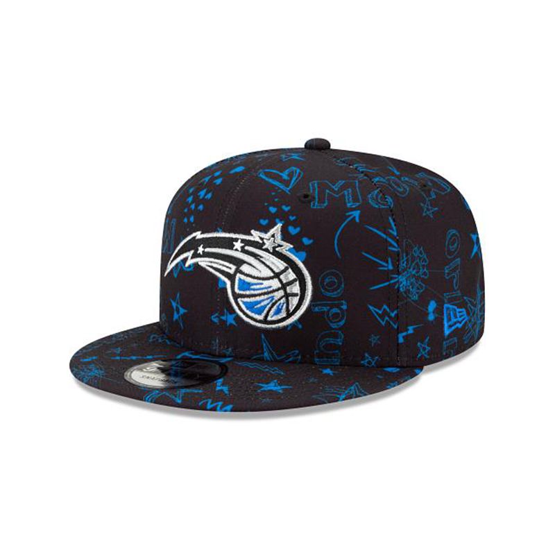 NBA Orlando Magic Doodle 9Fifty Snapback (KNT4401) - Black New Era Caps